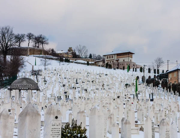 Saraybosna'daki Kovacı mezarlığı. Bosna Hersek — Stok fotoğraf