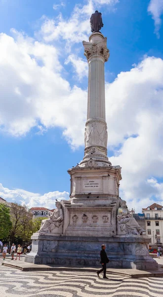 Pomnik króla Portugalii Dom Pedro IV, plac Rossio, — Zdjęcie stockowe