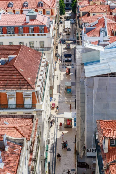 Widok z lotu ptaka na centrum Lizbony — Zdjęcie stockowe