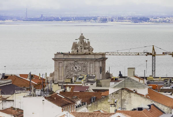 Lizbon Pombaline Şehir Merkezini görüntüle — Stok fotoğraf
