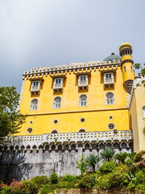 View of the Pena Palace in Sintra National Park, Portugal