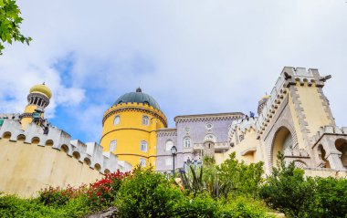 View of the Pena Palace in Sintra National Park, Portugal