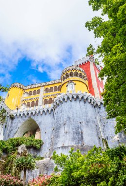 View of the Pena Palace in Sintra National Park, Portugal
