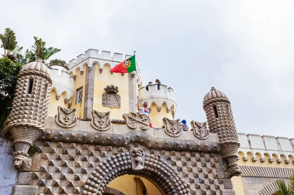 View of the Pena Palace in Sintra National Park, Portugal — Stok fotoğraf