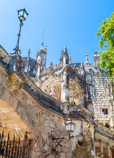 Θέα στο παλάτι στην Quinta da Regaleira. Sintra, Πορτογαλία — Φωτογραφία Αρχείου