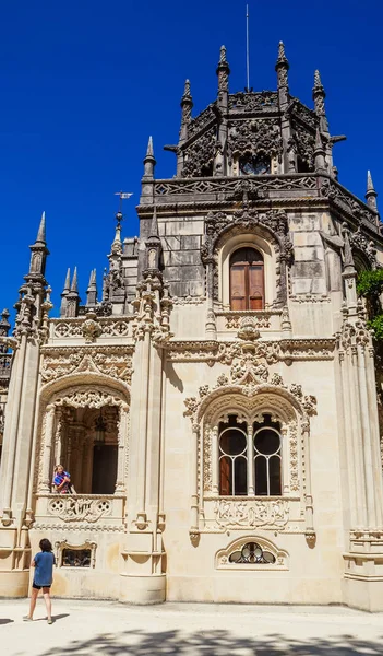 Fragment of the Palace in Quinta da Regaleira in Sintra, Portuga — стокове фото