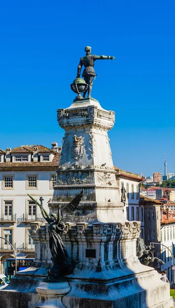 Άγαλμα Infante D. Henrique (Prince Henry the Navigator) στο Πόρτο — Φωτογραφία Αρχείου