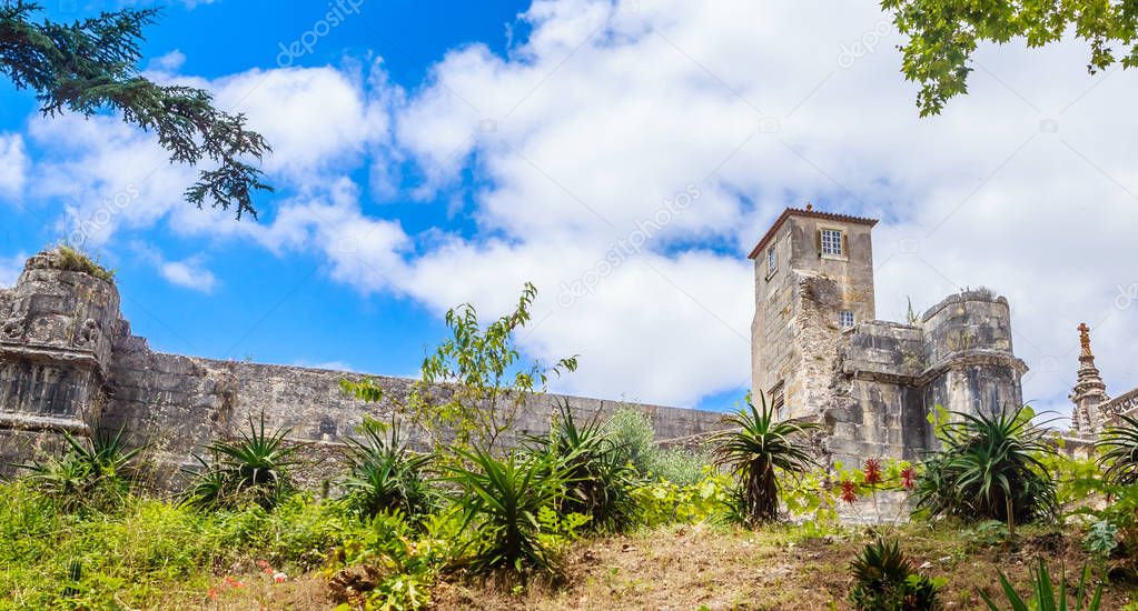 The wall of the Convento de Cristo (UNESCO world Heritage), Tomar