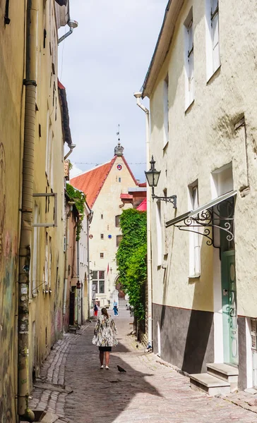 Старе місто Таллінн, вулиця Вейму. Естонія — стокове фото