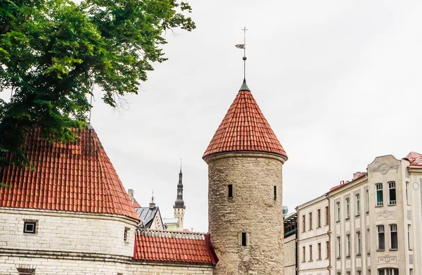 Fragmento de la Puerta de Viru en el casco antiguo de Tallin, Estonia —  Fotos de Stock