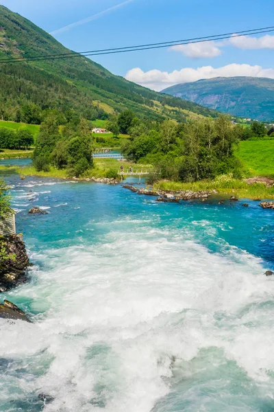 Fluss Oldeelva. Altmodisch. Norwegen — Stockfoto