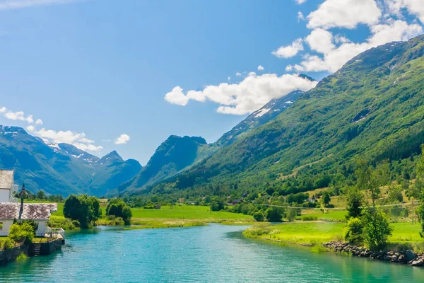 The River Oldeelva. Olden. Norway — Stock Photo, Image