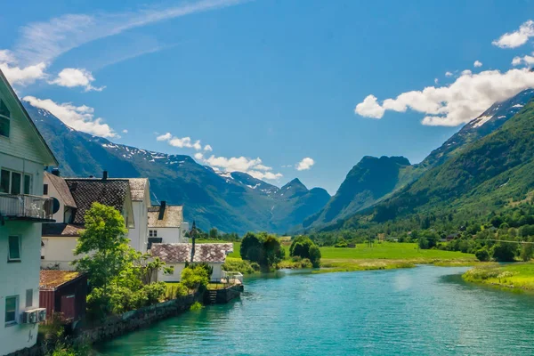 The River Oldeelva. Olden. Norway — Stock Photo, Image