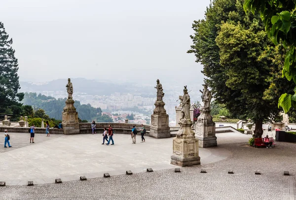 포르투갈 브라가에 Bom Jesus Monte Sanctuary 포르투갈의 성역중 하나이다 바로크 — 스톡 사진