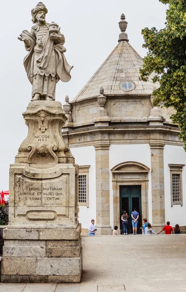 Statue Capela Descimento Terreiro Moises Santuario Bom Jesus Monte Good — ストック写真