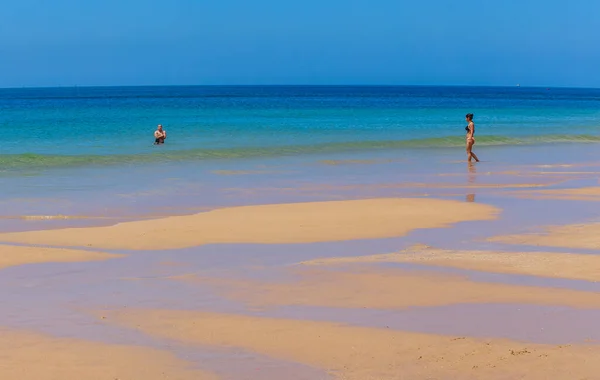 Spiaggia Carcavelos Vicino Lisbona Portogallo — Foto Stock