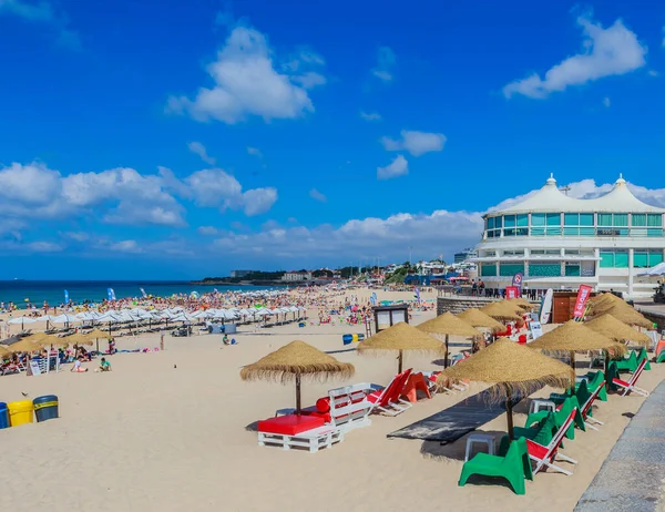 Пляж Каркавелос Біля Лісабона Португалія — стокове фото