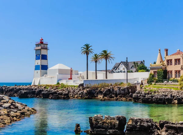 Santa Marta Lighthouse Cascais Portugal — стокове фото