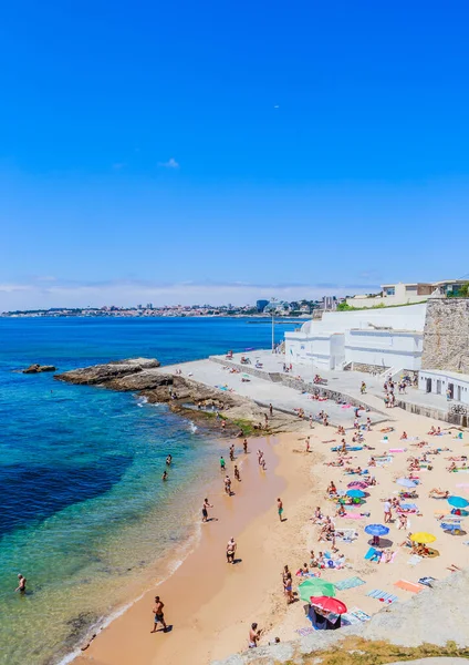 Meeresküste Der Nähe Von Praia Poca Strand Estoril Küstenort Der — Stockfoto