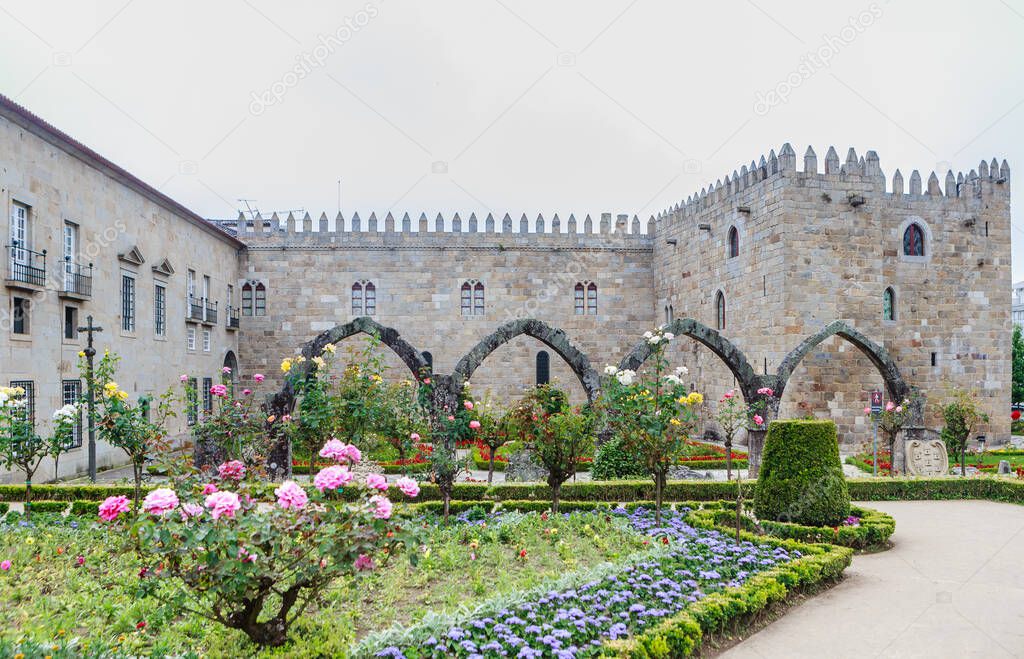 Garden of St.Barbara's at the walls of the former Archbishop's Palace, Braga, Portugal