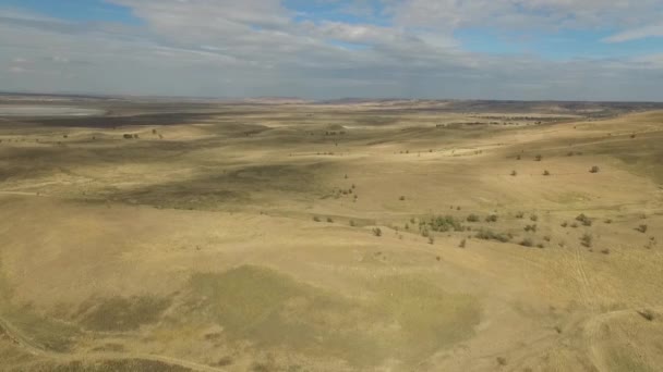 Stavropol bölge. Rusya. Beyaz tepeler, sonbahar yatay. — Stok video