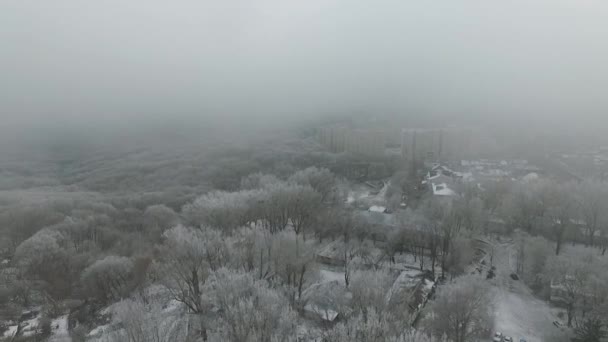 Smog in der Stadt im Winter — Stockvideo