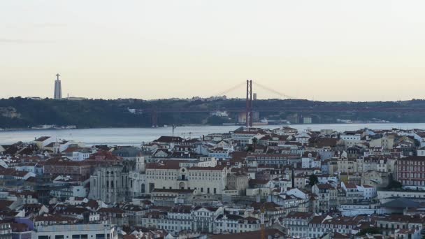 Lisbon Panorama Lisbon Capital Portugal Continental Europes Westernmost Capital City — Stock Video