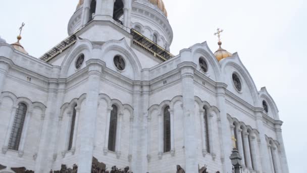 Moskau, Russland. Christus der Erlöser-Kathedrale. — Stockvideo