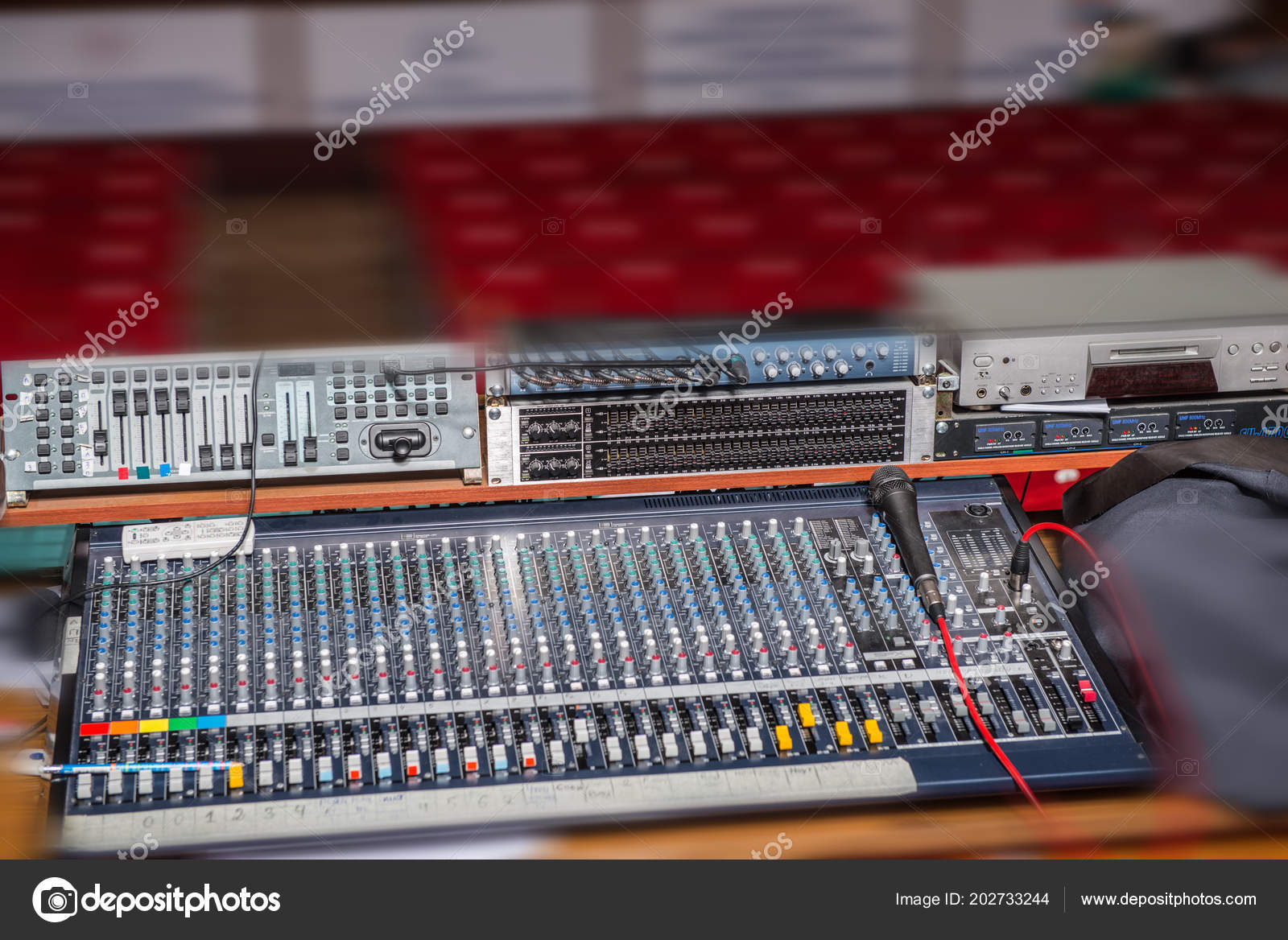 Sound Technician Lights Technicians Control Music Show Night Club
