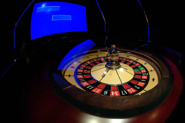 Golden Casino Roulette Pokerspel Tärningsspel Pokermarker Gaming Tabell — Stockfoto