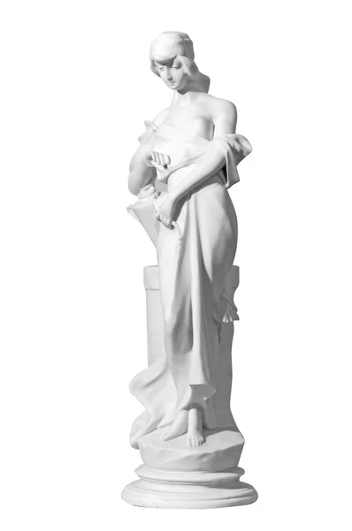 Statue Une Femme Nue Sur Fond Blanc — Photo