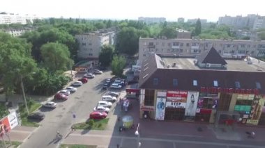 Nevinnomyssk, Rusya - Haziran 2018: Merkezi sokak. Stavropol bölge.