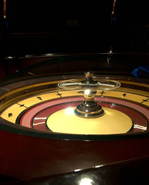 Roulette Golden Casino Gioco Poker Gioco Dadi Chip Poker Tavolo — Foto Stock