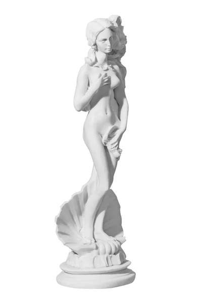 Statue Une Femme Nue Sur Fond Blanc — Photo