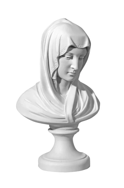 White stone statue of saint Mary — Stock Photo, Image