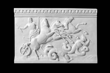 siyah bir zemin üzerine antika sahne