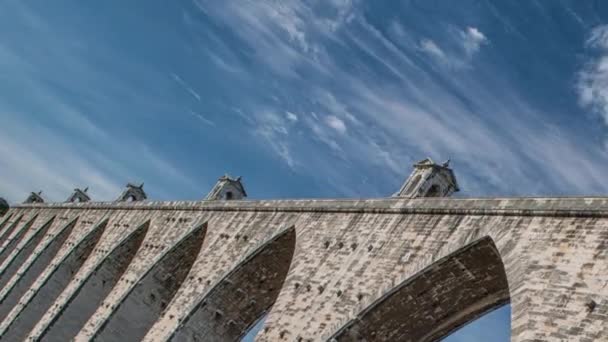 Acueducto Aguas Livres Portugués: Aqueduto das Aguas Livres "Acueducto de las Aguas Libres" es un acueducto histórico en la ciudad de Lisboa, Portugal — Vídeos de Stock