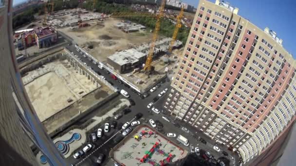 Nieuwe residentiële hoogbouw in Rusland — Stockvideo