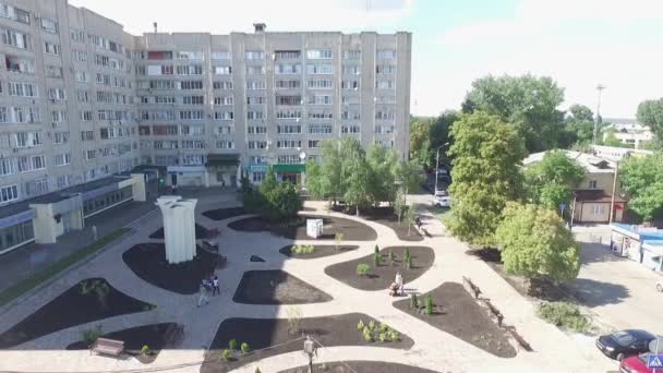 Het centrum van de stad. Treinstation, Stavropol. Rusland. — Stockvideo