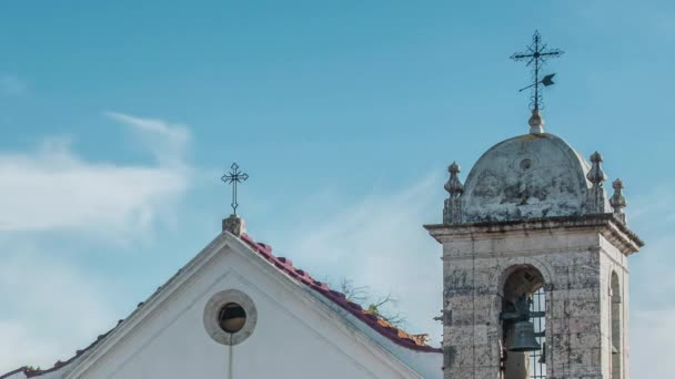 Catedral de Odivelas, Portugal. Bela vista de dia. Distrito de Lisboa . — Vídeo de Stock