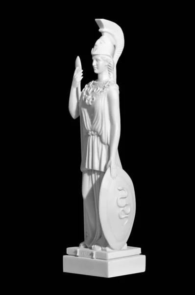 Antique statue of a woman with a shield — Stock Photo, Image