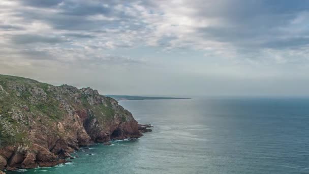 Cabo da Roca "Cape Roca" forms the westernmost mainland of continental Europe. Portugal — Stock Video