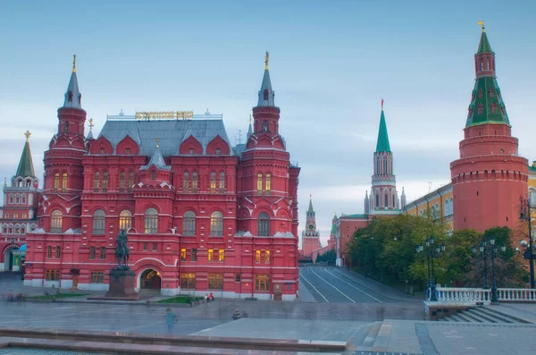 Museu Histórico Estado Rússia Vista Praça Vermelha Para Parede Kremlin — Fotografia de Stock