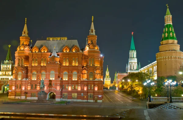 Státní Historické Muzeum Ruska Pohled Červeného Náměstí Kremelskou Zeď Muzeum — Stock fotografie