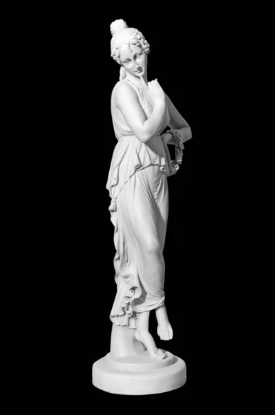 Classic White Marble Statue Naked Woman Black Background — Stock Photo, Image