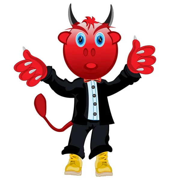 Diable en costume — Image vectorielle