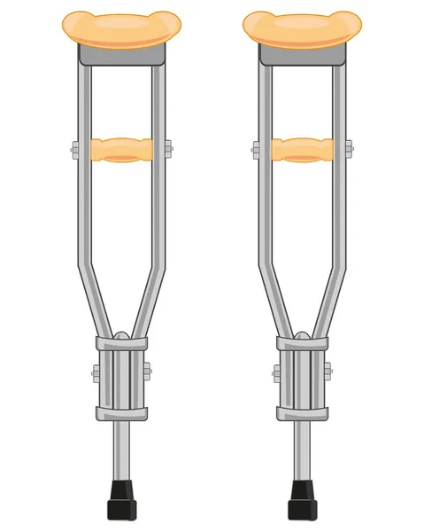 Attrezzi stampella per camminare — Vettoriale Stock