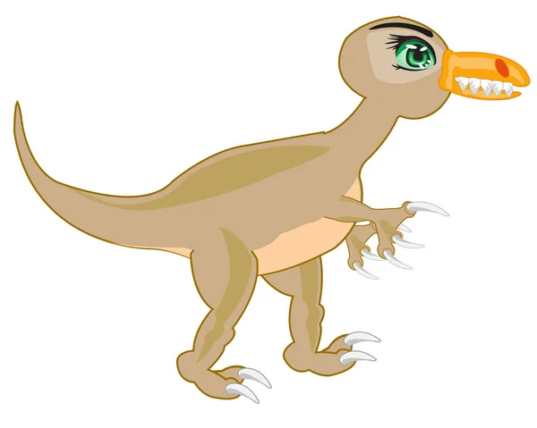 Vetor ilustração animal dinossauro no fundo branco — Vetor de Stock