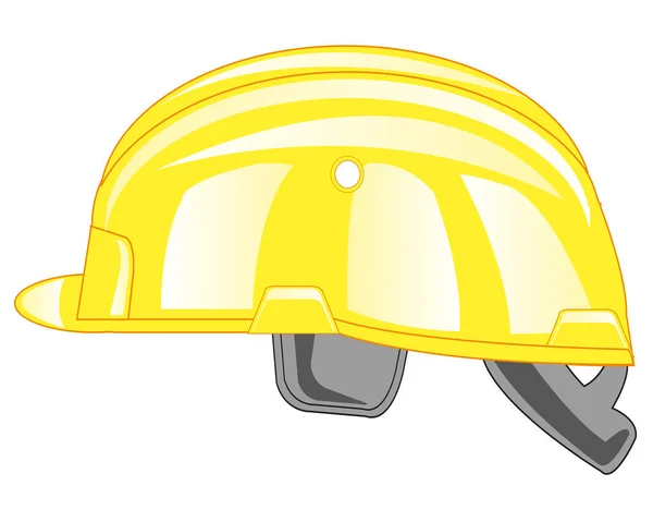 Vector illustration of the defensive helmet of the builder of the wanted colour — Stock Vector