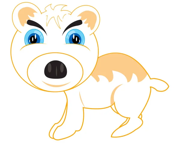 漫画動物ホッキョクグマ北極のベクトル図 — ストックベクタ